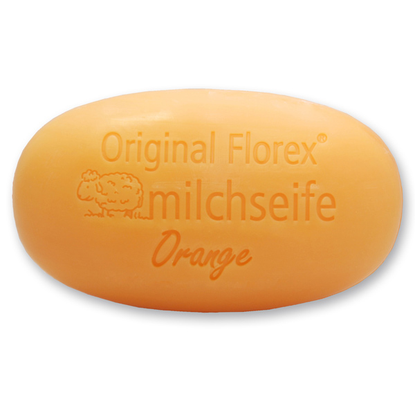 Ovale Schafmilchseife - Orange 150g
